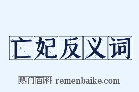 亡妃反义词是什么意思的图片